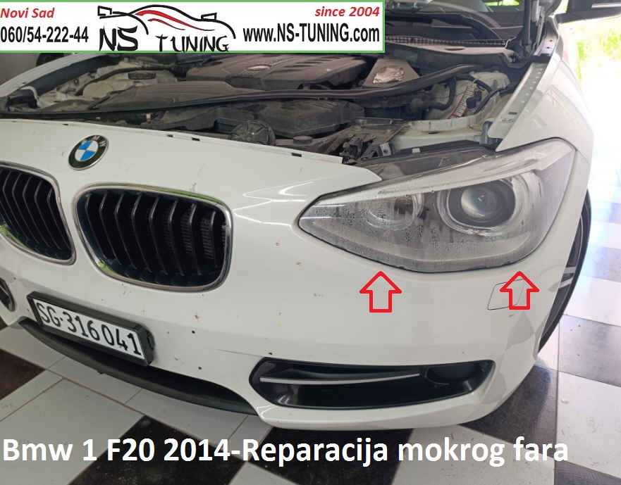bmw 1 f20 2014 mokar far reparacija servis farova novi sad ns tuning